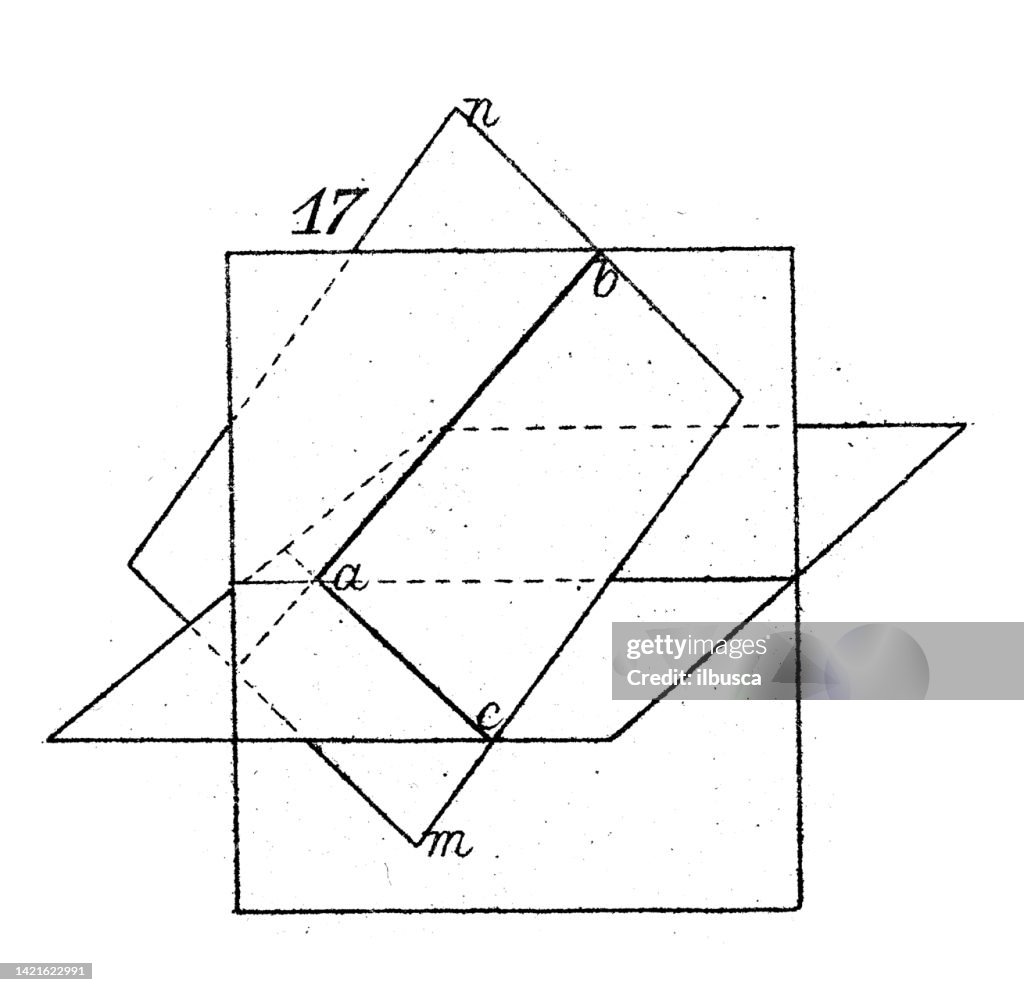 Projection In Math 9 Antique Illustration Mathematics And Geometry Projections And ...