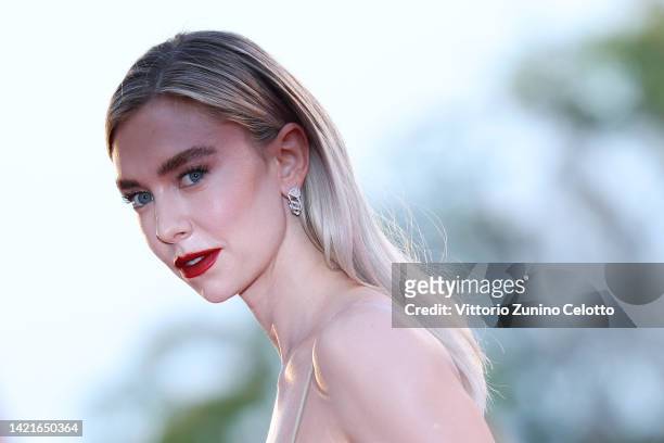 Vanessa Kirby attends "The Son" red carpet at the 79th Venice International Film Festival on September 07, 2022 in Venice, Italy.