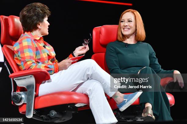 Kara Swisher and Former White House Press Secretary Jen Psaki speak onstage during Vox Media's 2022 Code Conference - Day 2 on September 07, 2022 in...