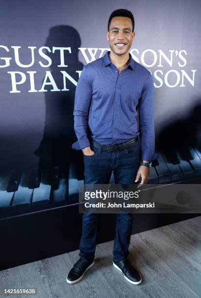 Trai Byers attends the "The Piano Lesson" Broadway photocall at The Skylark on September 07, 2022 in New York City.