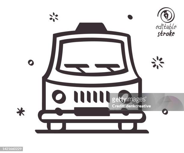 ilustrações, clipart, desenhos animados e ícones de ilustração da linha lúdica para taxista - taxista