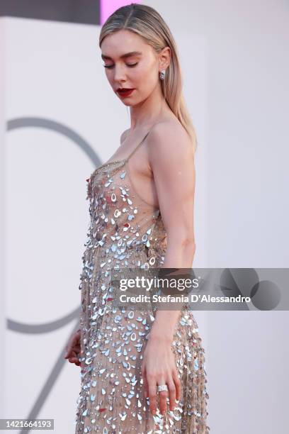 Vanessa Kirby attends "The Son" red carpet at the 79th Venice International Film Festival on September 07, 2022 in Venice, Italy.