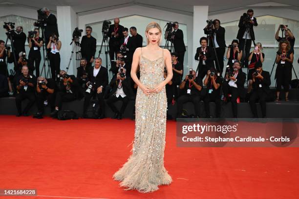 Vanessa Kirby attends "The Son" red carpet at the 79th Venice International Film Festival on September 07, 2022 in Venice, Italy.