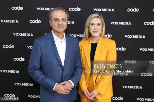 Former U.S. Attorney Preet Bharara and New York Magazine Washington Correspondent Olivia Nuzzi attend Vox Media's 2022 Code Conference - Day 2 on...
