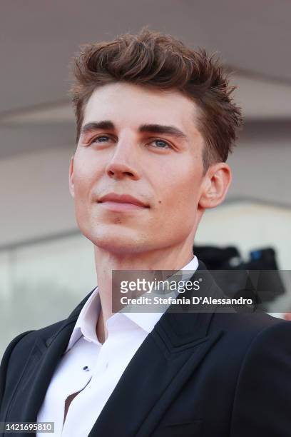 Nolan Gerard Funk attends "The Son" red carpet at the 79th Venice International Film Festival on September 07, 2022 in Venice, Italy.