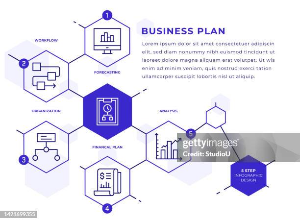 business plan infographic template - business plan vector stock illustrations