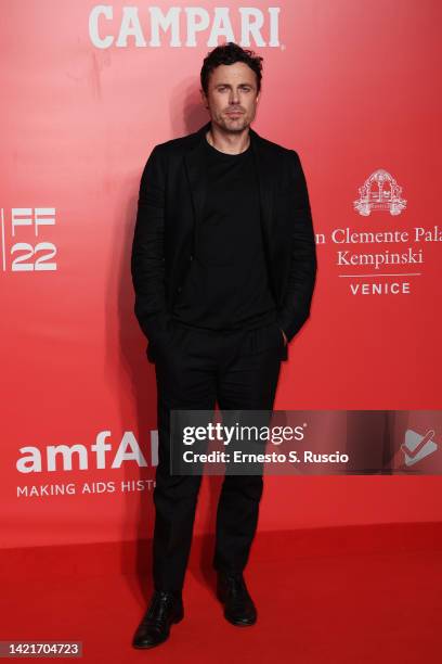 Casey Affleck is seen at the AmfAR event during 79 Venice Film Festival at Arsenale on September 07, 2022 in Venice, Italy.