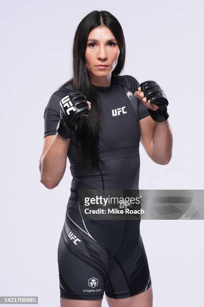 Irene Aldana poses for a portrait during a UFC photo session on September 7, 2022 in Las Vegas, Nevada.