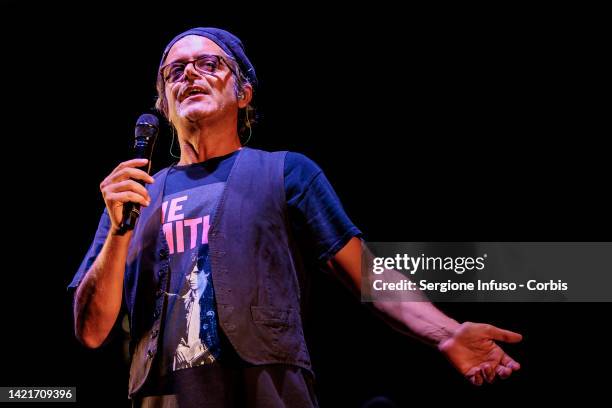 Samuele Bersani performs at Castello Sforzesco on September 07, 2022 in Milan, Italy.