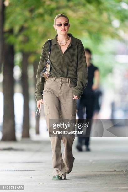 Gigi Hadid is seen in NoHo on September 07, 2022 in New York City.