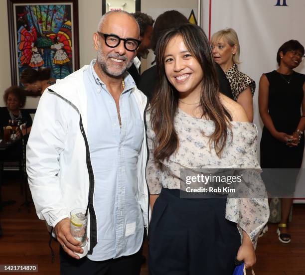 Francisco Costa and Kathleen Hou attend The Fragrance Foundation Media Connections Brunch at Melba's Harlem on September 07, 2022 in New York City.