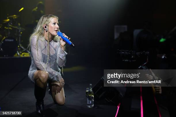 Ellie Goulding performs at the amfAR Venice Gala 2022 at Arsenale on September 07, 2022 in Venice, Italy.