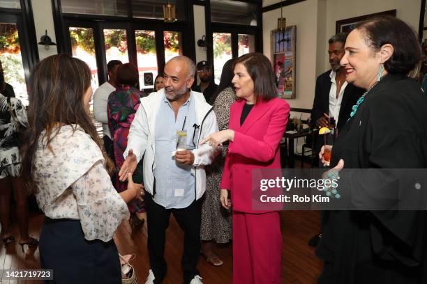 Kathleen Hou, Francisco Costa, Linda G. Levy, Musa Jackson and Rebecca Moses attend The Fragrance Foundation Media Connections Brunch at Melba's...