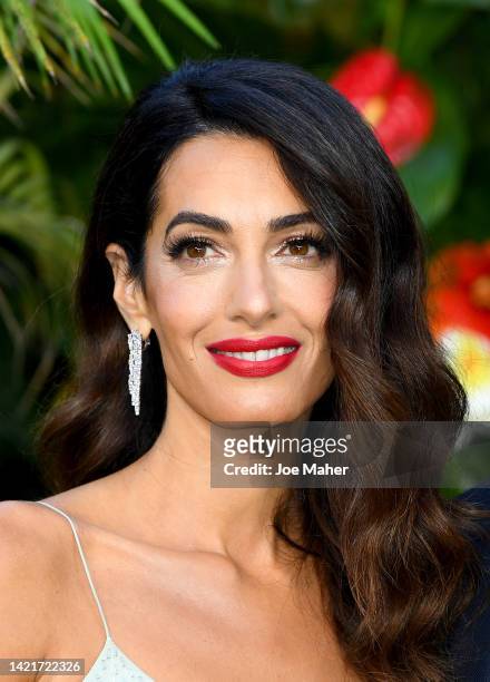 Amal Clooney attends the "Ticket To Paradise" World Film Premiere at Odeon Luxe Leicester Square on September 07, 2022 in London, England.