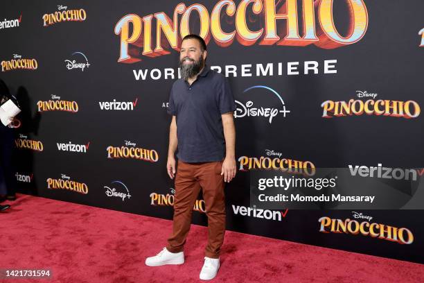 Andrew Miano attends the World Premiere of Disney's "Pinocchio" on September 07, 2022 in Burbank, California.