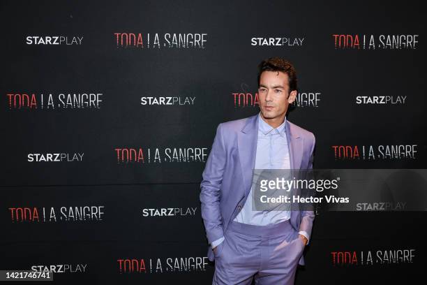 Aaron Diaz poses for a photo during the "Toda La Sangre" Premiere Screening Event at the Museo Soumaya on September 07, 2022 in Mexico City, Mexico.