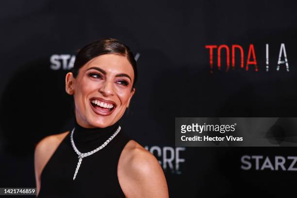 Ana Brenda Contreras poses for a photo during the "Toda La Sangre" Premiere Screening Event at the Museo Soumaya on September 07, 2022 in Mexico...