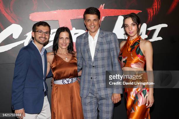 Daniel Macchio, Phyllis Fierro, Ralph Macchio and Julia Macchio attend Netflix's "Cobra Kai" Season 5 Premiere Event at Los Angeles State Historic...