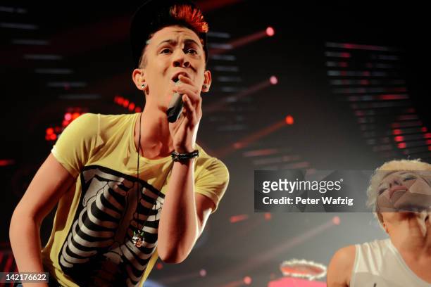 Daniele Negroni performs during the 'Deutschland Sucht Den Superstar' 5th Motto Show - Rehearsal at Coloneum on March 31, 2012 in Cologne, Germany.