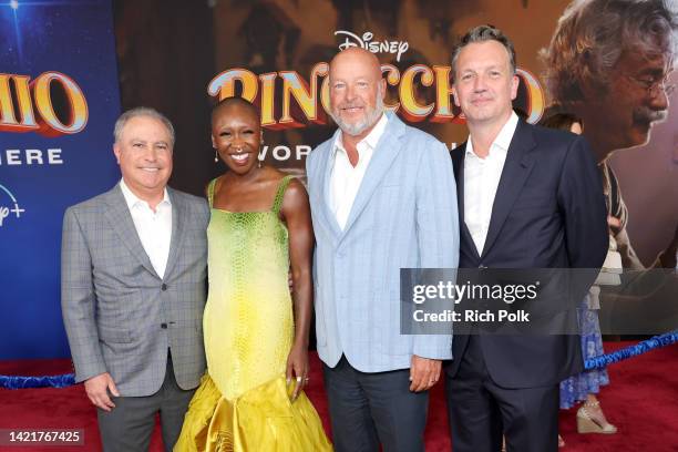 Alan Bergman, Chairman Walt Disney Studios, Cynthia Erivo, Bob Chapek, CEO Walt Disney Studios, and Sean Bailey, President, Walt Disney Studios...