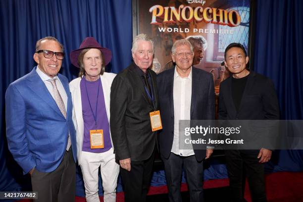 Jack Rapke, Glen Ballard, Alan Silvestri, Robert Zemeckis, and Don Chiang attend the Pinocchio world premiere at Walt Disney Studios in Burbank,...