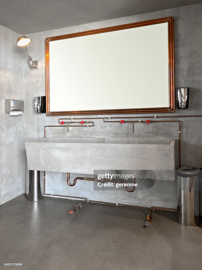 Modern restroom sink