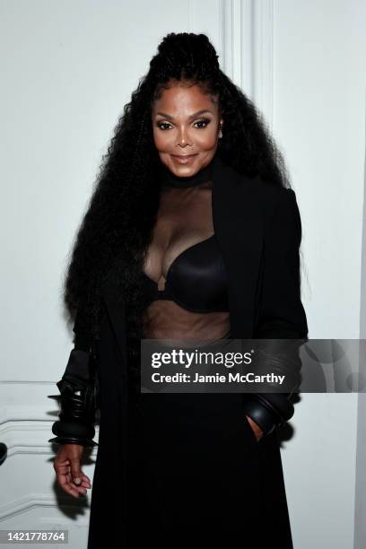 Janet Jackson poses backstage at the Christian Siriano Spring/Summer 2023 NYFW Show at the Elizabeth Collective on September 07, 2022 in New York...