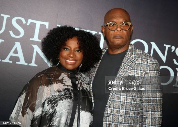 LaTanya Richardson Jackson and Samuel L. Jackson pose at "The Piano Lesson" photo call & press day at The Skylark on September 7, 2022 in New York...