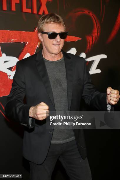 William Zabka attends Netflix's Cobra Kai Season 5 Los Angeles Premiere at Los Angeles Historical Park on September 07, 2022 in Los Angeles,...