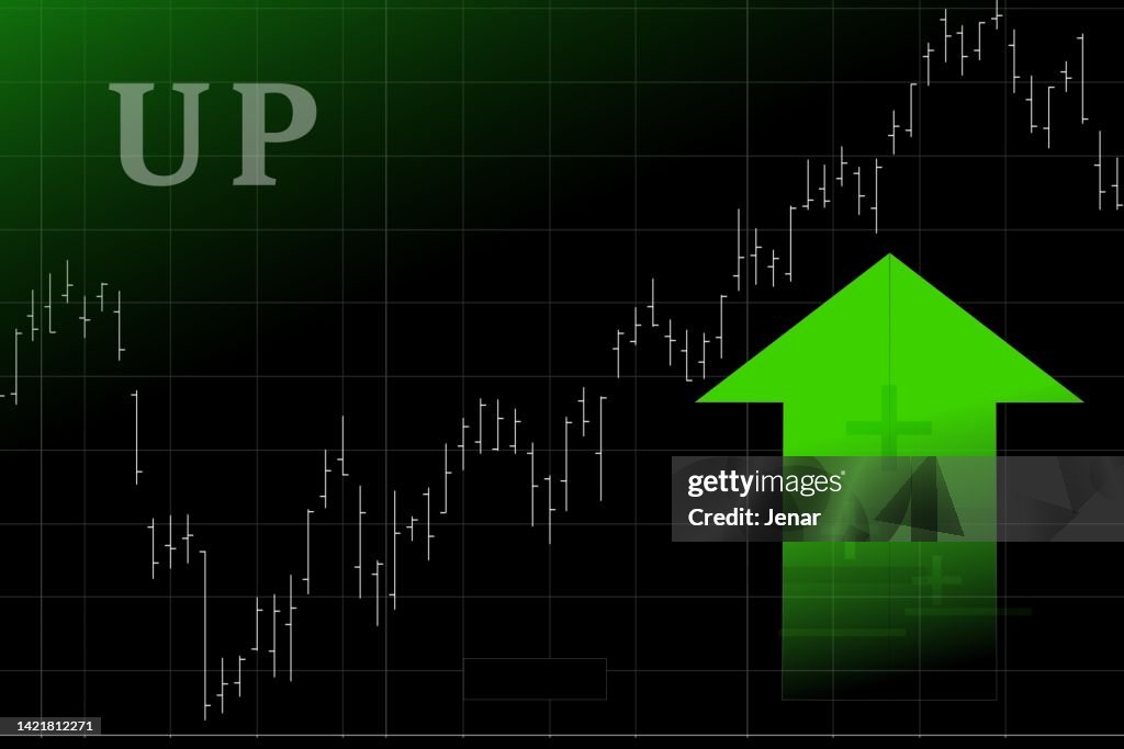 Graph Representing Stock Stock Market Graph Representing Upward Trend With Green Colors And ...