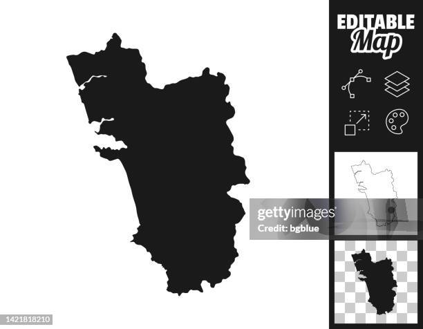 goa maps for design. easily editable - goa stock illustrations