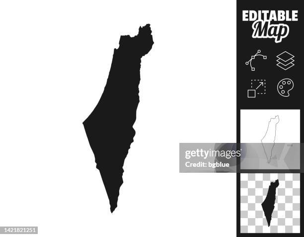 Mappe Di Israele Per Il Design Facilmente Modificabile, Foto stock