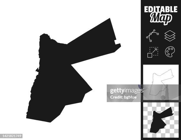 jordan maps for design. easily editable - jordan country stock illustrations
