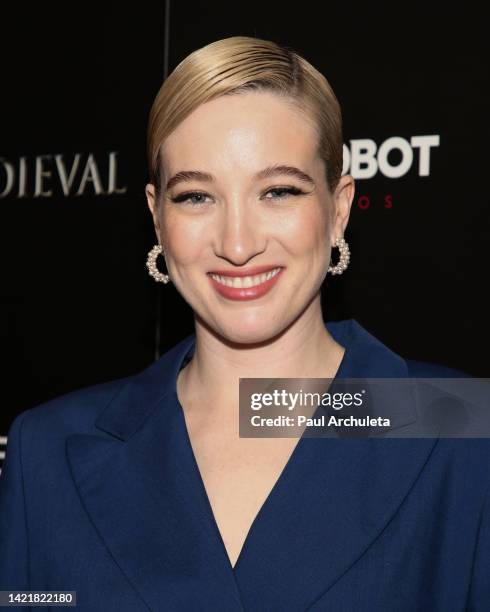 Actress Sophie Lowe attends the premiere of "Medieval" at The London West Hollywood at Beverly Hills on September 07, 2022 in West Hollywood,...