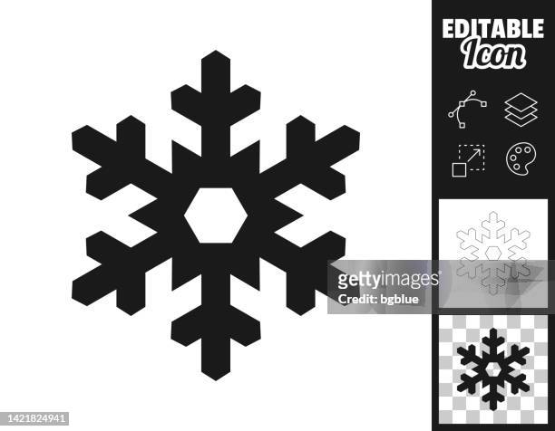 schneeflocke. icon für design. leicht editierbar - frozen stock-grafiken, -clipart, -cartoons und -symbole