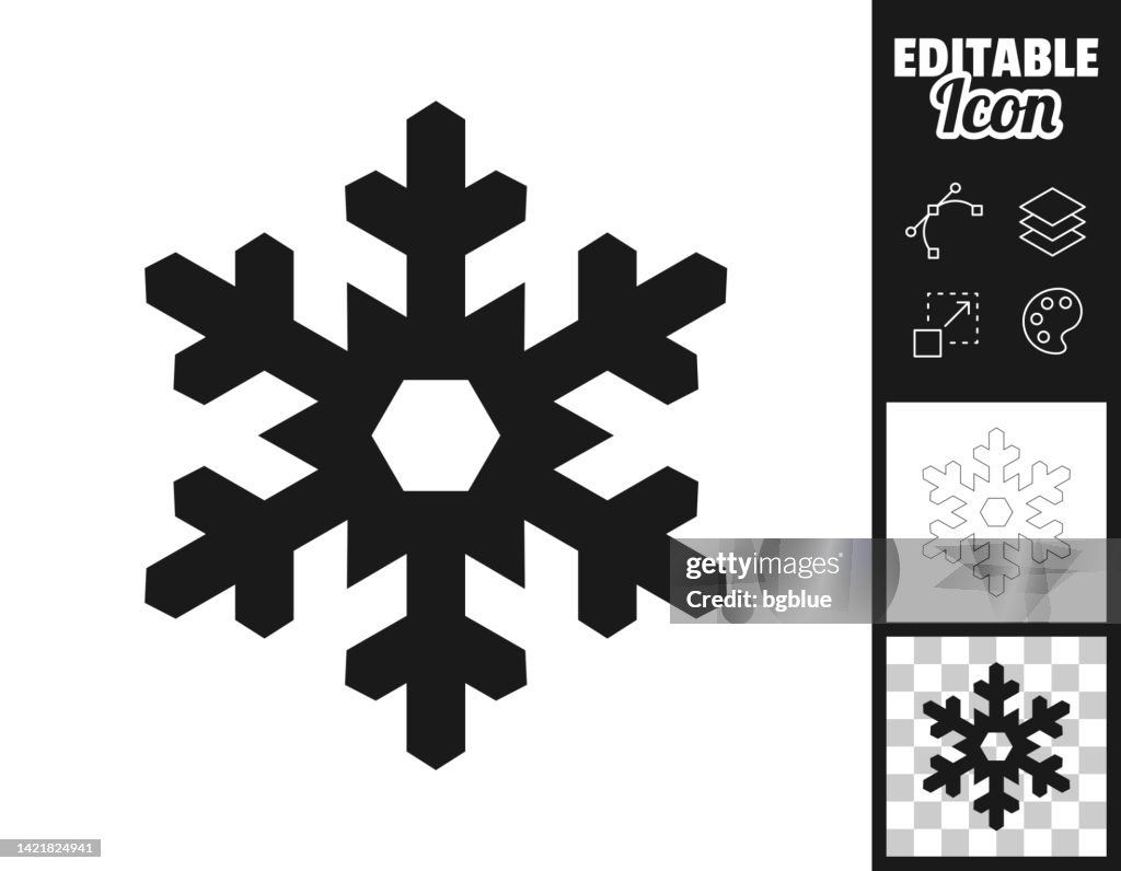 Snowflake. Icon for design. Easily editable