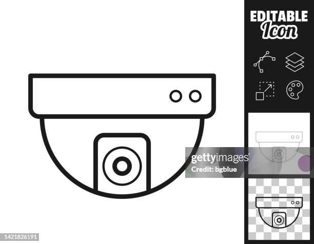 cctv - security dome camera. icon for design. easily editable - dome camera icon stock illustrations