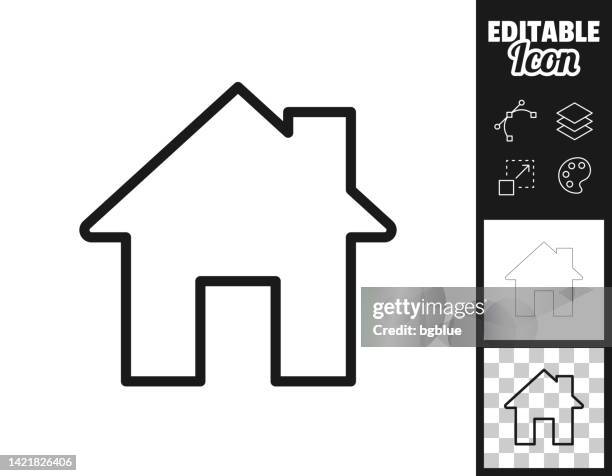 home. icon for design. easily editable - homepage stock illustrations
