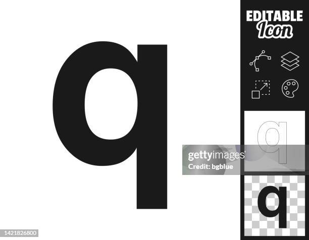 buchstabe q. icon für design. leicht editierbar - q and a stock-grafiken, -clipart, -cartoons und -symbole