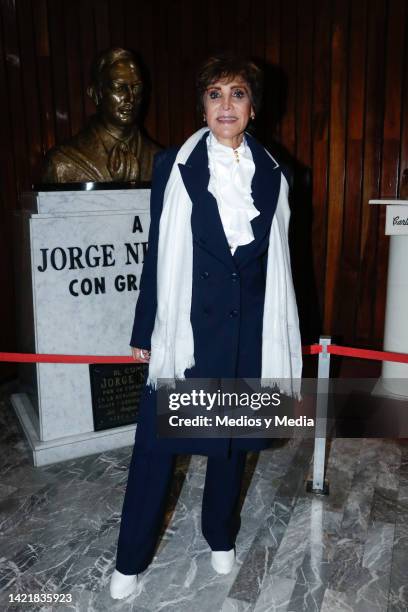 Maribel Fernández 'La Pelangocha' poses for photo during a Red Carpet of premiere Los huevos de mi madre play, at Teatro San Rafael on September 7,...