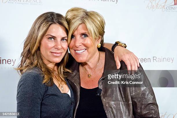 Julian Michaels and Suzie Orman pose for photographers during the 4th Annual Get Radical Women's conference at the Hyatt Regency on March 31, 2012 in...