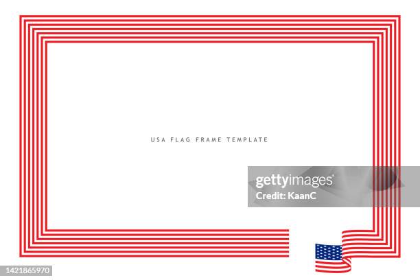 usa flag frame vector illustration - an all star tribute stock illustrations