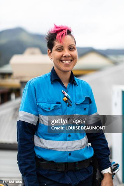 day in the life of a female  tradie - real people australia stock pictures, royalty-free photos & images