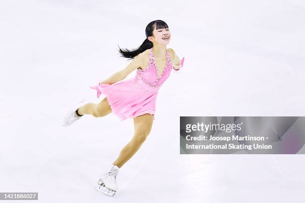 Ami Nakai of Japan competes in the Junior Women's Short Program during the ISU Junior Grand Prix of Figure Skating at Volvo Sporta Centrs on...
