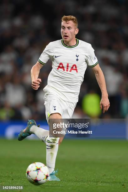 Dejan Kulusevski of Tottenham Hotspur in action during the UEFA Champions League group D match between Tottenham Hotspur and Olympique Marseille at...