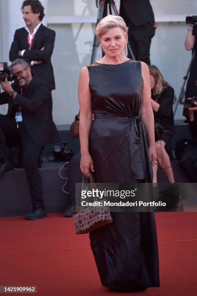 Italian mezzo-soprano Anna Caterina Antonacci at the 79 Venice International Film Festival 2022. Il signore delle formiche red carpet. Venice ,...