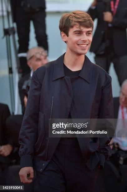 Italian actor Leonardo Maltese at the 79 Venice International Film Festival 2022. Il signore delle formiche red carpet. Venice , September 6th, 2022