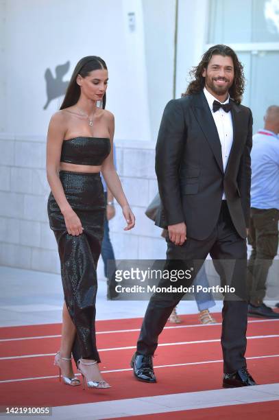 Italian actress Francesca Chillemi and turkish actor Can Yaman at the 79 Venice International Film Festival 2022. Il signore delle formiche red...