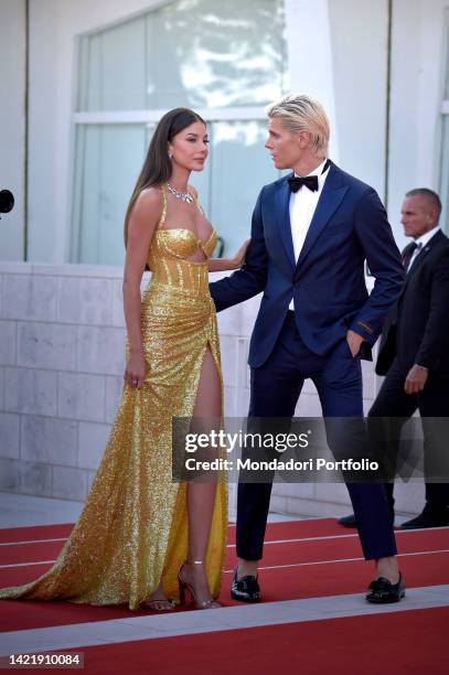 Madalina Doroftei and Alessandro Egger at the 79 Venice International Film Festival 2022. Il signore delle formiche red carpet. Venice , September...