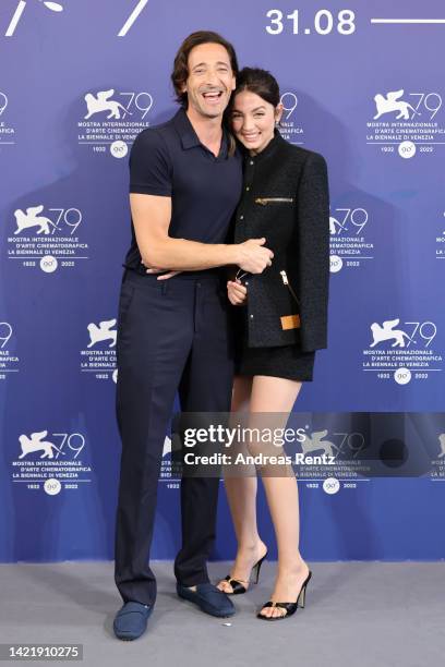 Adrien Brody and Ana de Armas attend the photocall for the Netflix Film "Blonde" at the 79th Venice International Film Festival on September 08, 2022...